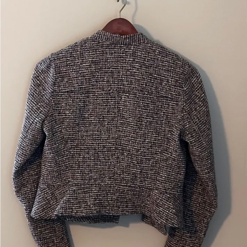 Theory tweed moto jacket size 12
